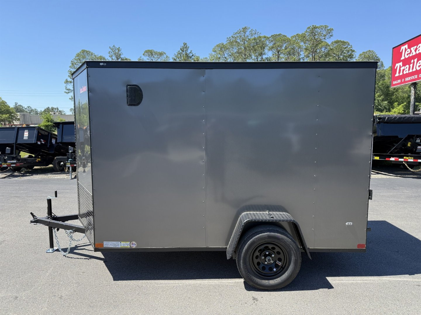 New TX6X10SA TEXAS TRAILERS 6' X 10' CARGO / ENCLOSED TRAILER W/REAR RAMP DOOR & SIDE DOOR