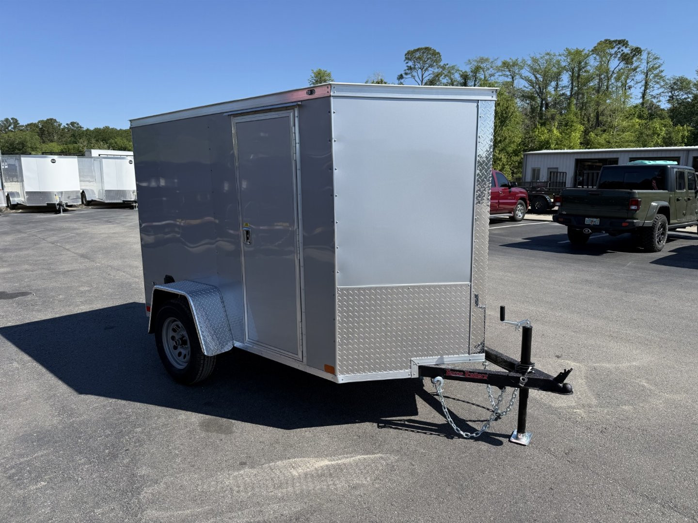 New TX5X8SA TEXAS TRAILERS 5' X 8' CARGO / ENCLOSED TRAILER W/REAR RAMP DOOR & SIDE DOOR