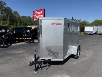 New TX5X8SA TEXAS TRAILERS 5' X 8' CARGO / ENCLOSED TRAILER W/REAR RAMP DOOR & SIDE DOOR