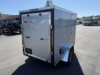 New TX5X8SA TEXAS TRAILERS 5' X 8' CARGO / ENCLOSED TRAILER W/REAR RAMP DOOR & SIDE DOOR