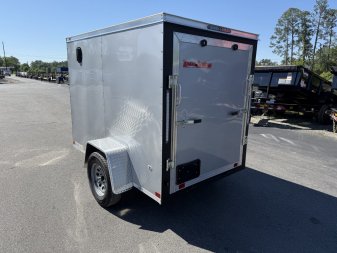 New TX5X8SA TEXAS TRAILERS 5' X 8' CARGO / ENCLOSED TRAILER W/REAR RAMP DOOR & SIDE DOOR