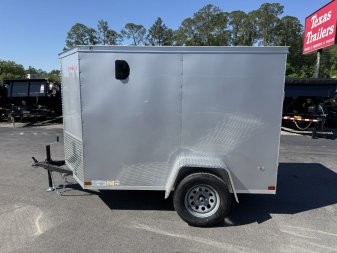 New TX5X8SA TEXAS TRAILERS 5' X 8' CARGO / ENCLOSED TRAILER W/REAR RAMP DOOR & SIDE DOOR