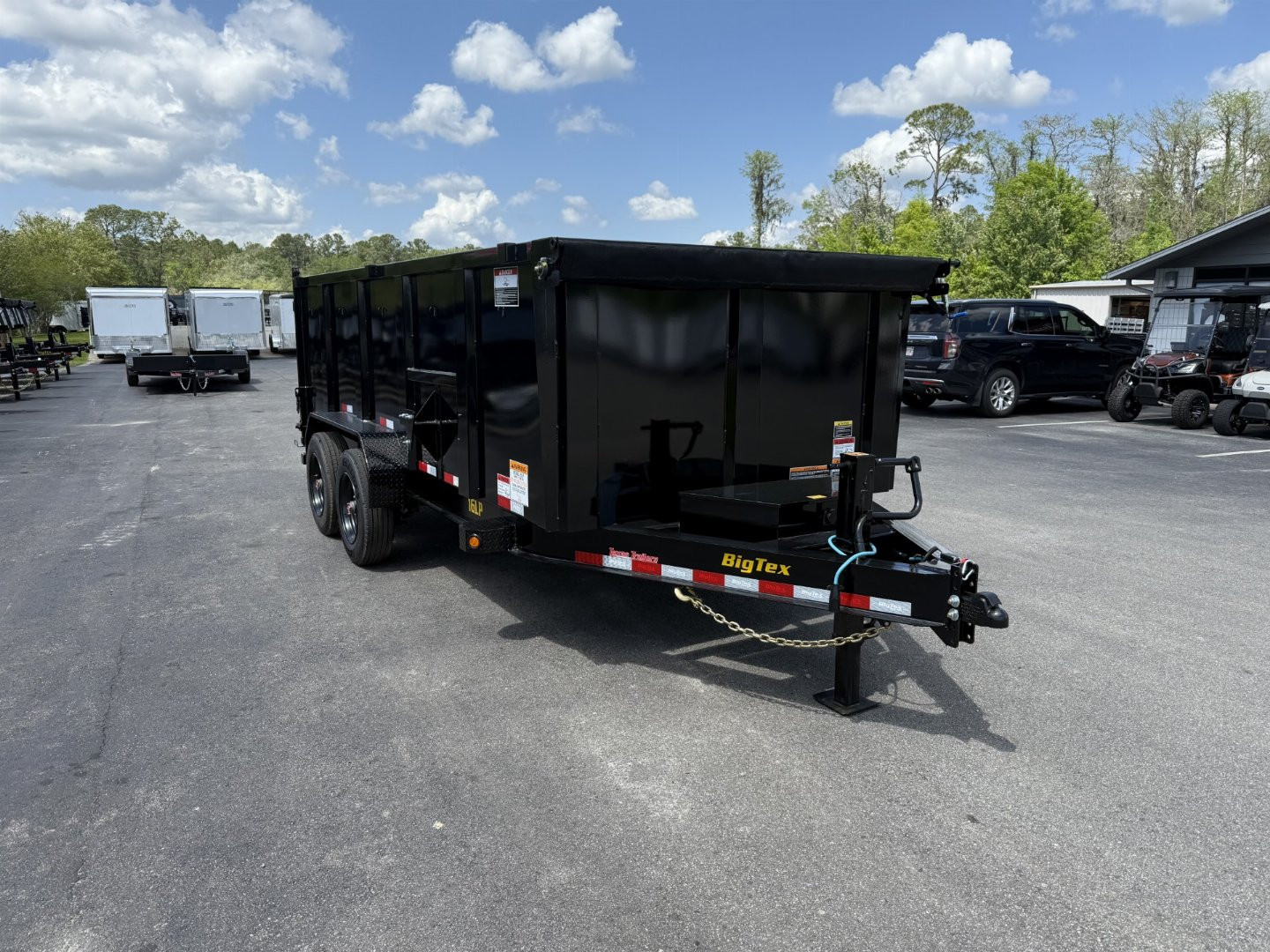 New 16LP-16BK6-P4 BIG TEX 7' X 16' DUMP TRAILER W/ 4' SIDES
