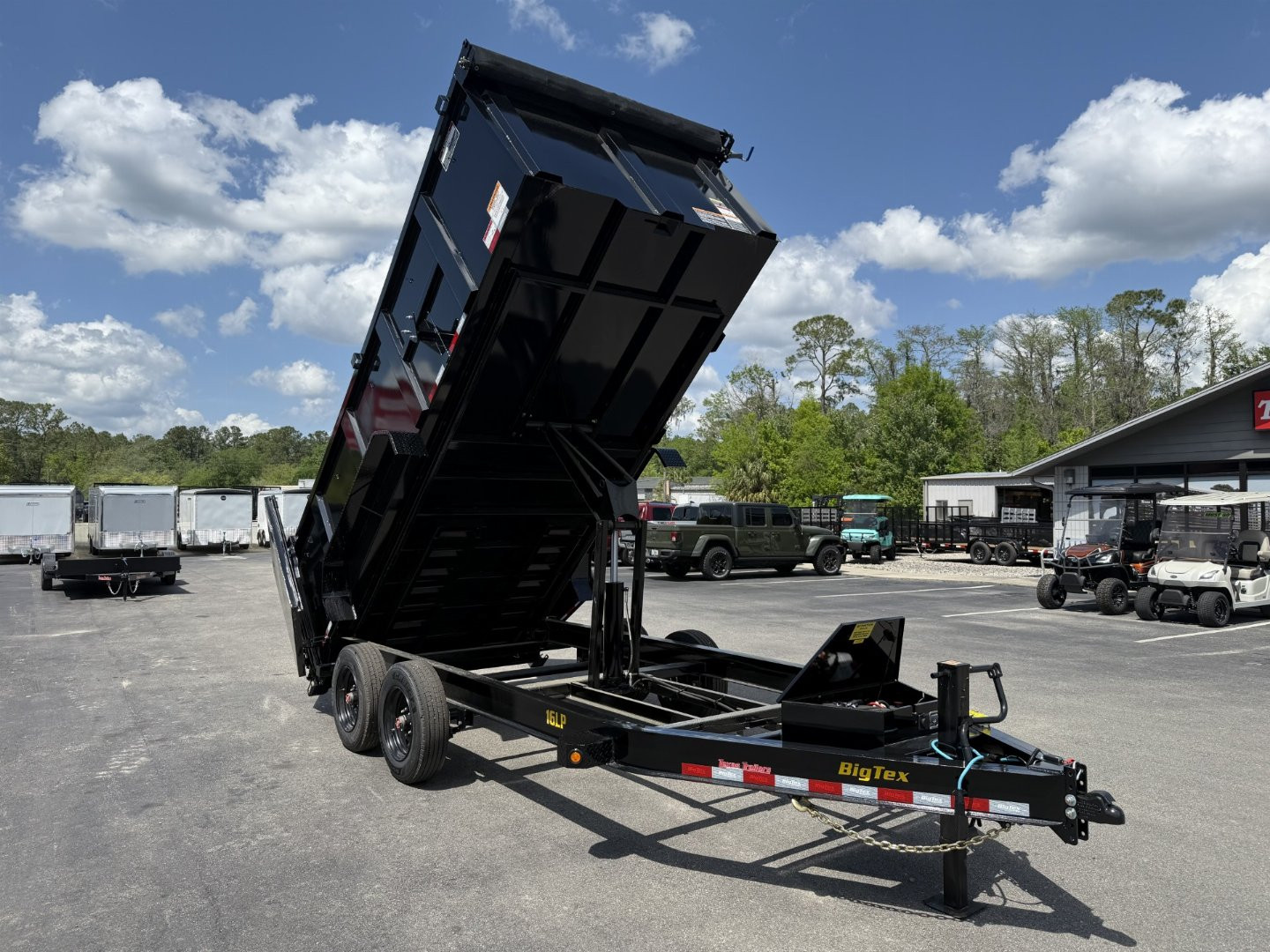 New 16LP-16BK6-P4 BIG TEX 7' X 16' DUMP TRAILER W/ 4' SIDES