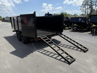 New 16LP-16BK6-P4 BIG TEX 7' X 16' DUMP TRAILER W/ 4' SIDES