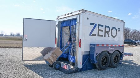 New ZERO AIR TOW GROUND LEVEL LOADING REFRIGERATED TRAILER