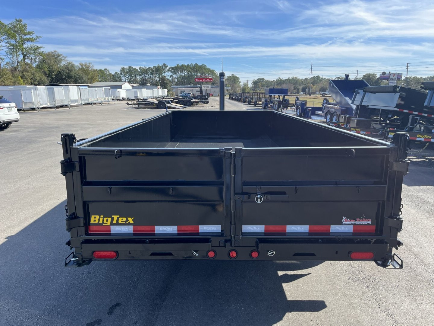 New 14TD-16BK6SIRPD BIG TEX 7' X 16' TELESCOPIC DUMP TRAILER W/ TARP & COMBO REAR GATE W/ 6' SLIDE IN RAMPS