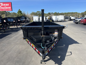 New 14TD-16BK6SIRPD BIG TEX 7' X 16' TELESCOPIC DUMP TRAILER W/ TARP & COMBO REAR GATE W/ 6' SLIDE IN RAMPS