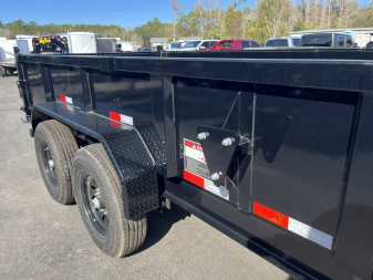 New 14TD-16BK6SIRPD BIG TEX 7' X 16' TELESCOPIC DUMP TRAILER W/ TARP & COMBO REAR GATE W/ 6' SLIDE IN RAMPS