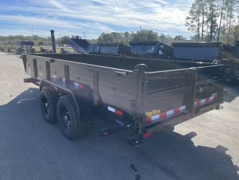 New 14TD-16BK6SIRPD BIG TEX 7' X 16' TELESCOPIC DUMP TRAILER W/ TARP & COMBO REAR GATE W/ 6' SLIDE IN RAMPS