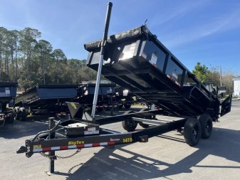 New 14TD-16BK6SIRPD BIG TEX 7' X 16' DUMP TRAILER W/ TARP & COMBO REAR GATE W/ 6' SLIDE IN RAMPS