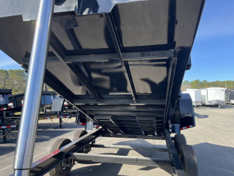 New 14TD-16BK6SIRPD BIG TEX 7' X 16' TELESCOPIC DUMP TRAILER W/ TARP & COMBO REAR GATE W/ 6' SLIDE IN RAMPS