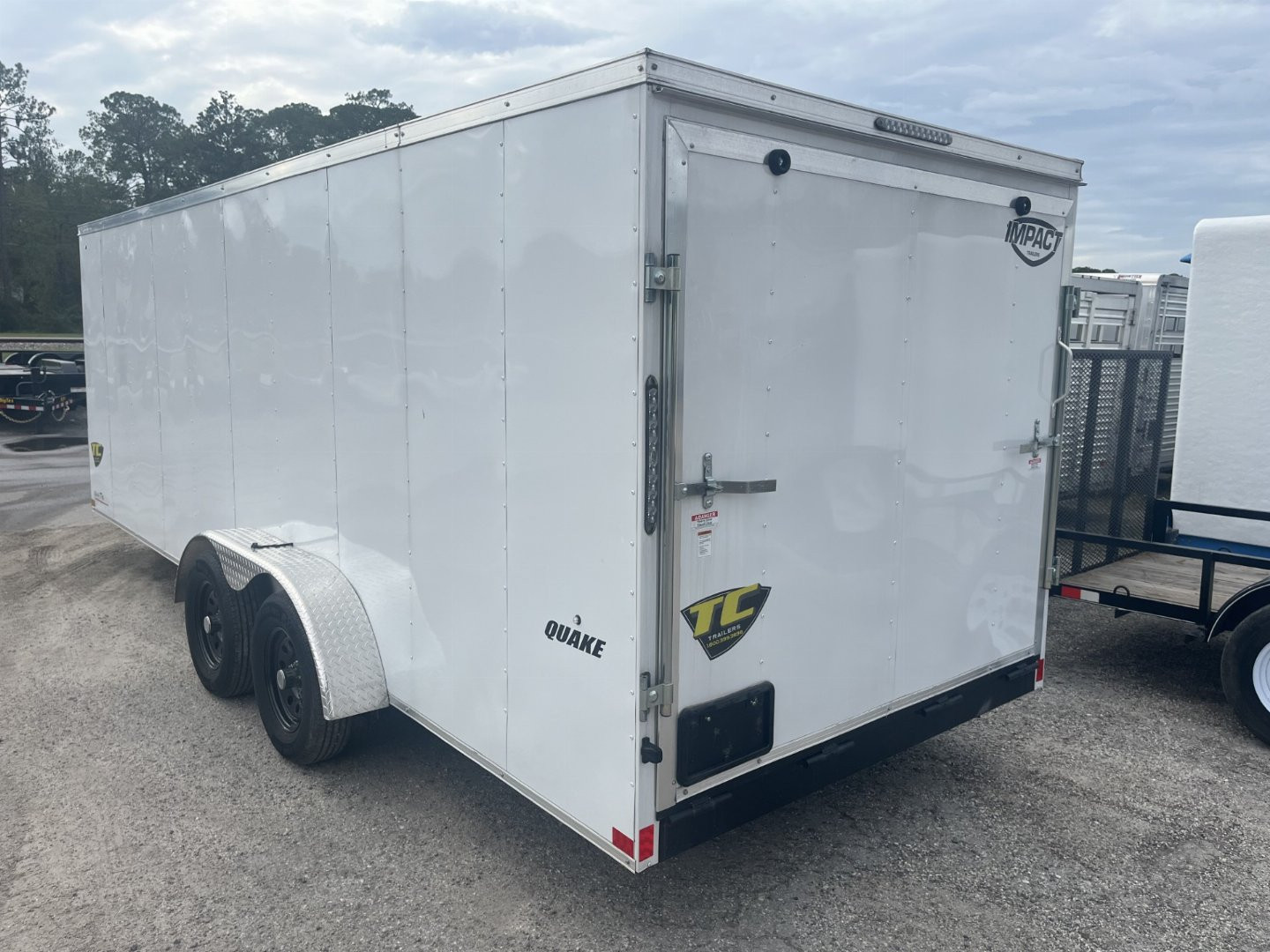 Used USED 2023 IMPACT 7' X 20' ENCLOSED CARGO TRAILER W/ RAMP DOOR AND SIDE DOOR