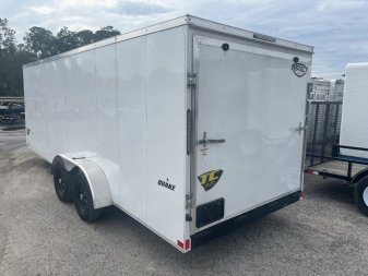 Used USED 2023 IMPACT 7' X 20' ENCLOSED CARGO TRAILER W/ RAMP DOOR AND SIDE DOOR