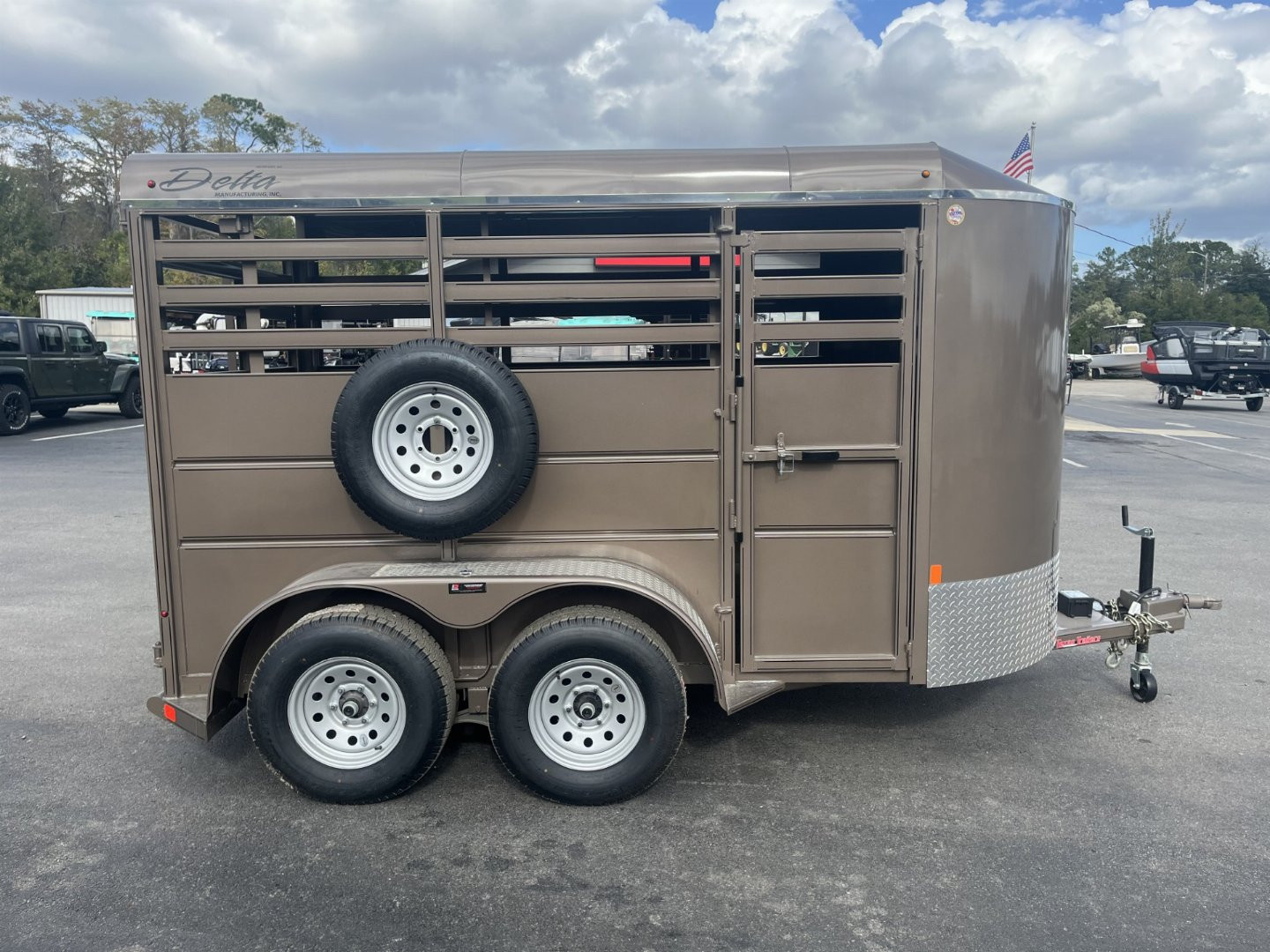 New 500ES-12 DELTA 6' X 12' X 6'6" TALL ECONOMY LIVESTOCK TRAILER
