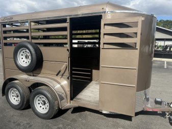 New 500ES-12 DELTA 6' X 12' X 6'6" TALL ECONOMY LIVESTOCK TRAILER