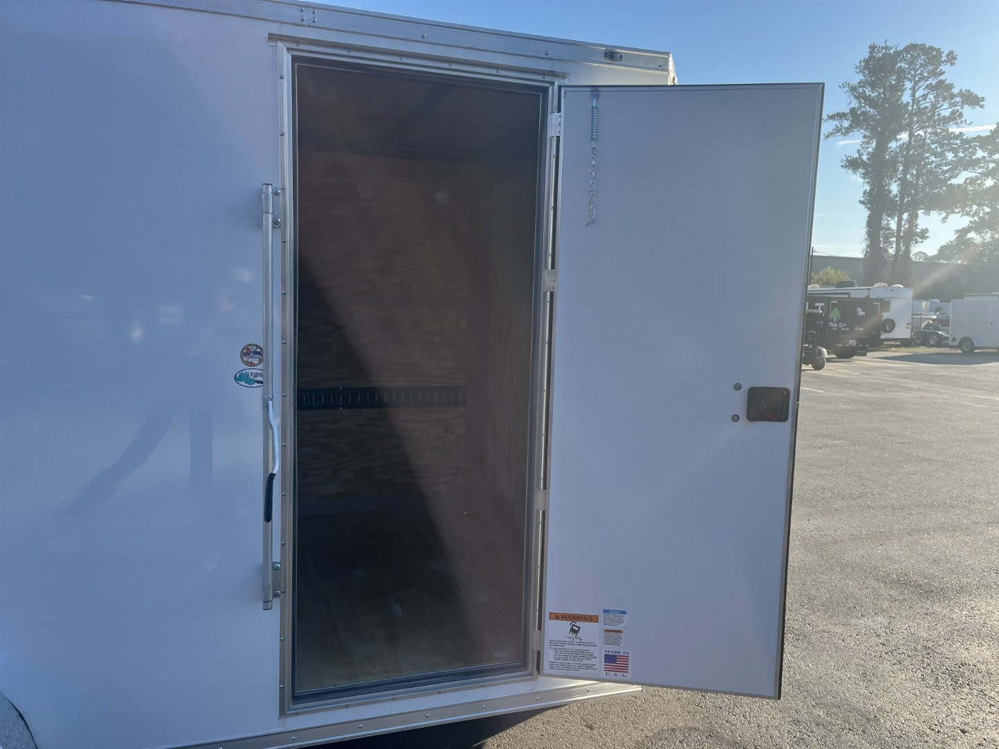 New GANS712SA CARGO MATE 7' X 12' ENCLOSED CARGO TRAILER W/ REAR RAMP DOOR, SIDE DOOR, & UPGRADES