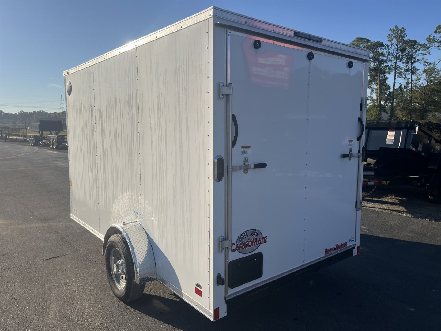 New GANS712SA CARGO MATE 7' X 12' ENCLOSED CARGO TRAILER W/ REAR RAMP DOOR, SIDE DOOR, & UPGRADES