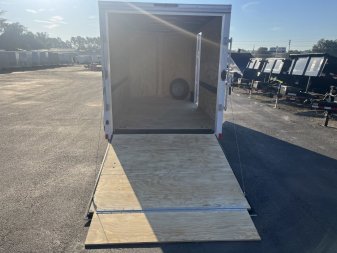 New GANS712SA CARGO MATE 7' X 12' ENCLOSED CARGO TRAILER W/ REAR RAMP DOOR, SIDE DOOR, & UPGRADES
