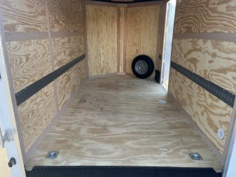New GANS712SA CARGO MATE 7' X 12' ENCLOSED CARGO TRAILER W/ REAR RAMP DOOR, SIDE DOOR, & UPGRADES