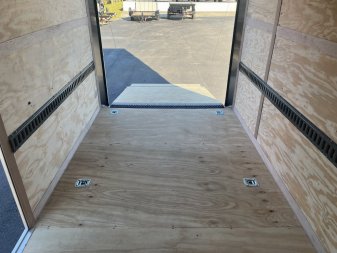 New GANS712SA CARGO MATE 7' X 12' ENCLOSED CARGO TRAILER W/ REAR RAMP DOOR, SIDE DOOR, & UPGRADES