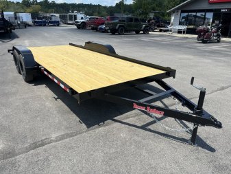 New CHE1860 TEXAS TRAILER 6'10" X 18' CAR HAULER W/ SLIDE UNDER RAMPS