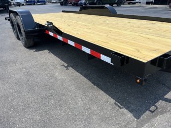 New CHE1860 TEXAS TRAILER 6'10" X 18' CAR HAULER W/ SLIDE UNDER RAMPS