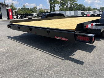 New CHE1860 TEXAS TRAILER 6'10" X 18' CAR HAULER W/ SLIDE UNDER RAMPS