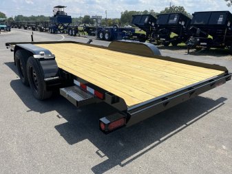 New CHE1860 TEXAS TRAILER 6'10" X 18' CAR HAULER W/ SLIDE UNDER RAMPS