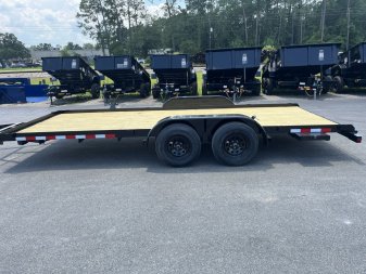 New CHE1860 TEXAS TRAILER 6'10" X 18' CAR HAULER W/ SLIDE UNDER RAMPS