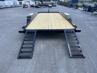 New CHE1860 TEXAS TRAILER 6'10" X 18' CAR HAULER W/ SLIDE UNDER RAMPS