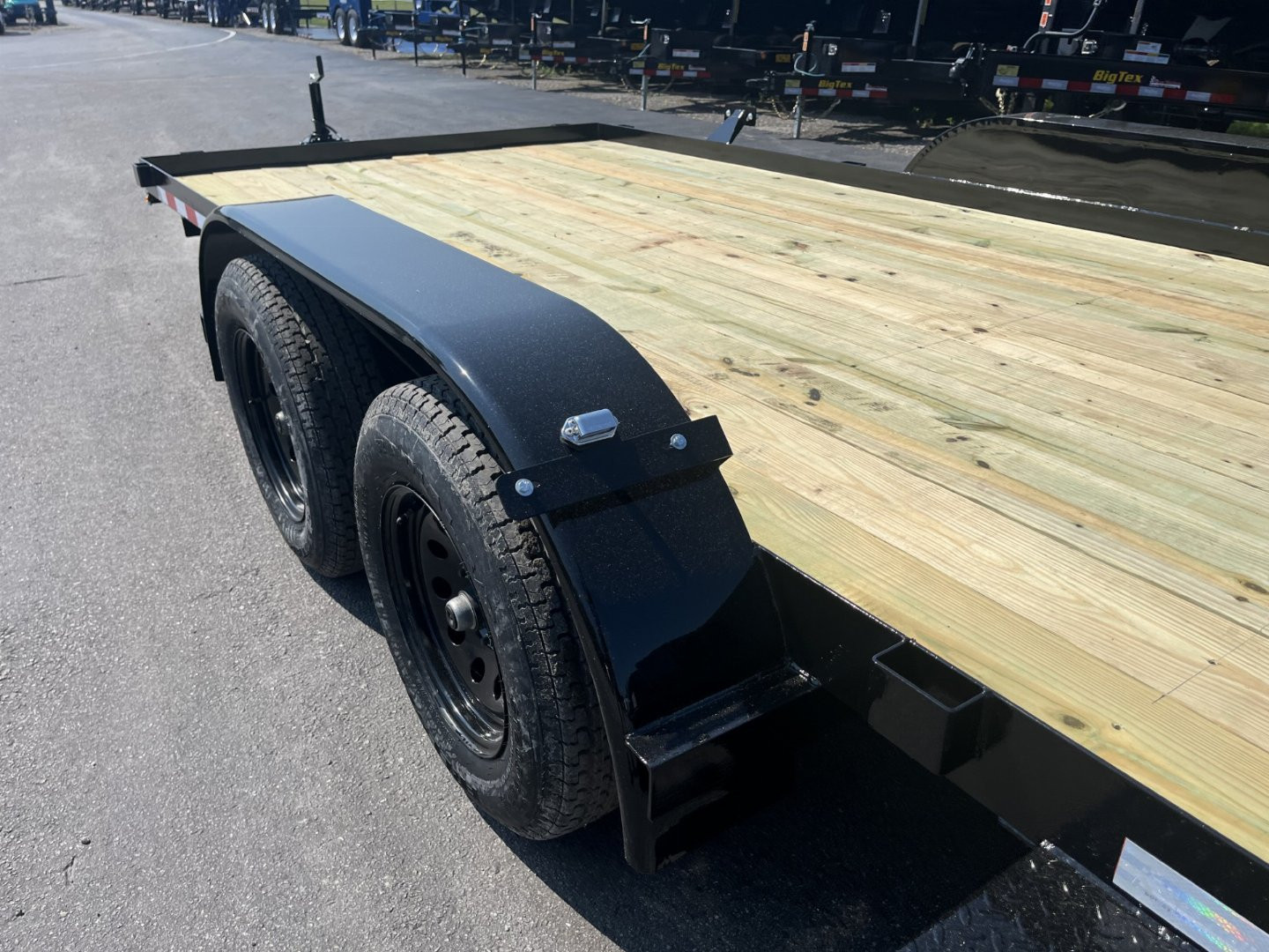 New CHE1660 TEXAS TRAILER 6'10" X 16' CAR HAULER W/ SLIDE UNDER RAMPS