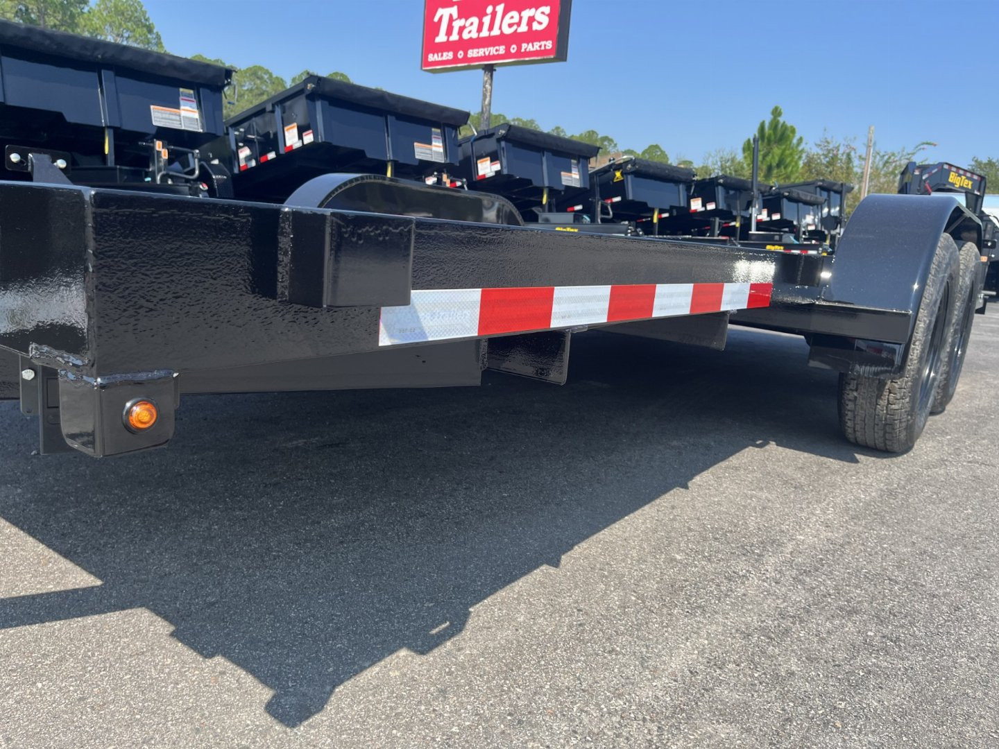 New CHE1660 TEXAS TRAILER 6'10" X 16' CAR HAULER W/ SLIDE UNDER RAMPS