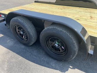 New CHE1660 TEXAS TRAILER 6'10" X 16' CAR HAULER W/ SLIDE UNDER RAMPS