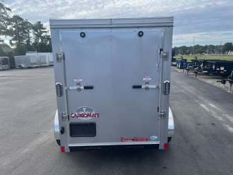 Used USED 2023 CARGO MATE GANS58SA 5'X8' ENCLOSED CARGO TRAILER W/ REAR RAMP DOOR & SIDE DOOR