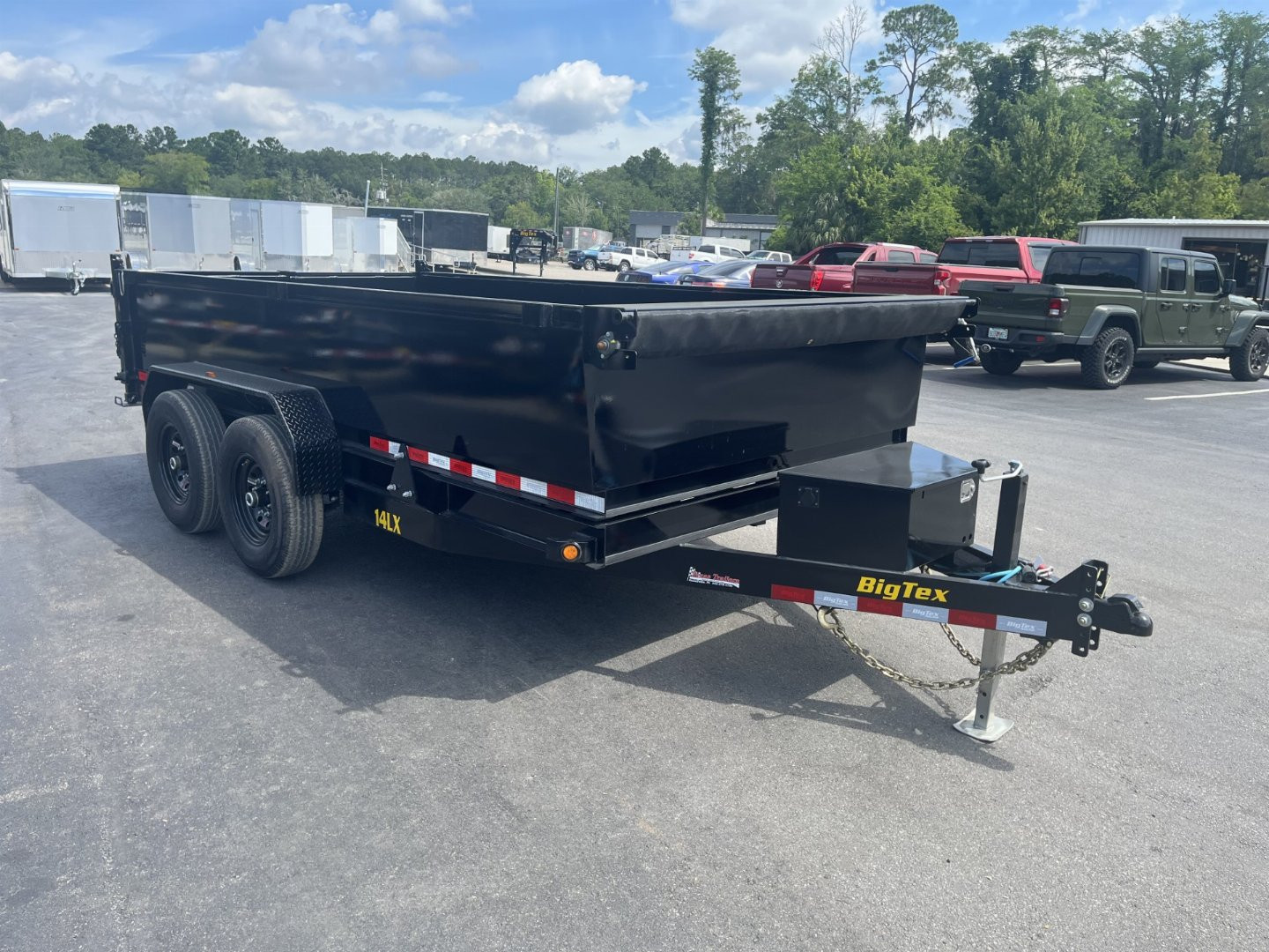 New 14LX-14C2A-BK BIG TEX 7' X 14' DUMP TRAILER W/ 2' SIDES