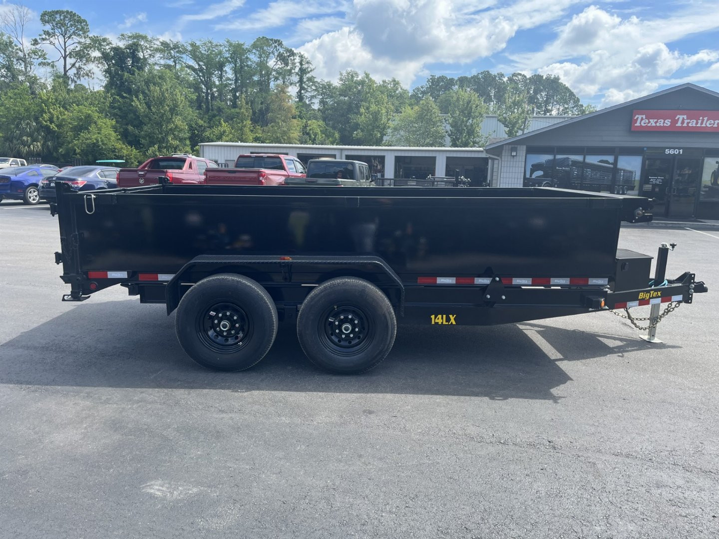 New 14LX-14C2A-BK BIG TEX 7' X 14' DUMP TRAILER W/ 2' SIDES