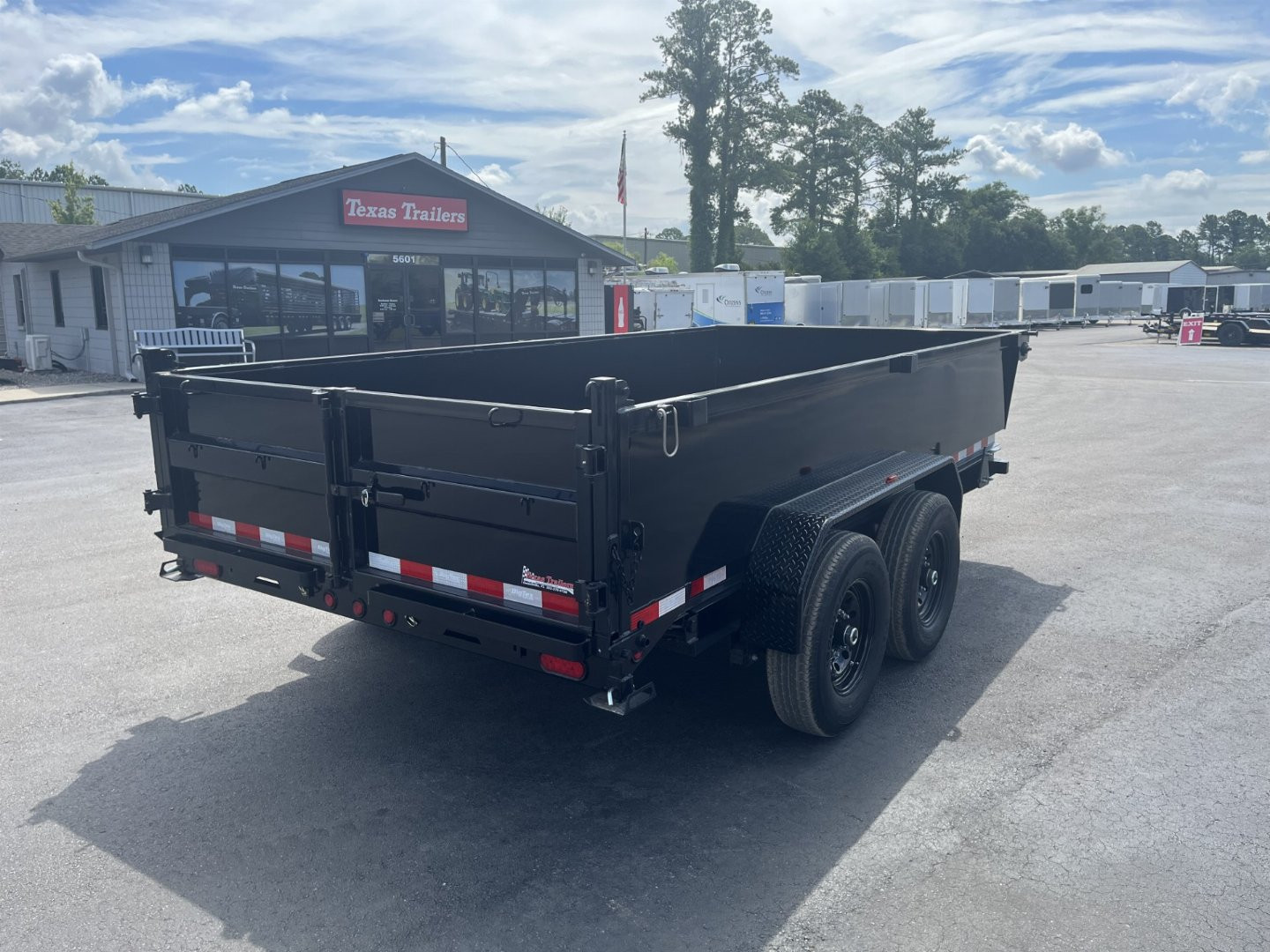 New 14LX-14C2A-BK BIG TEX 7' X 14' DUMP TRAILER W/ 2' SIDES