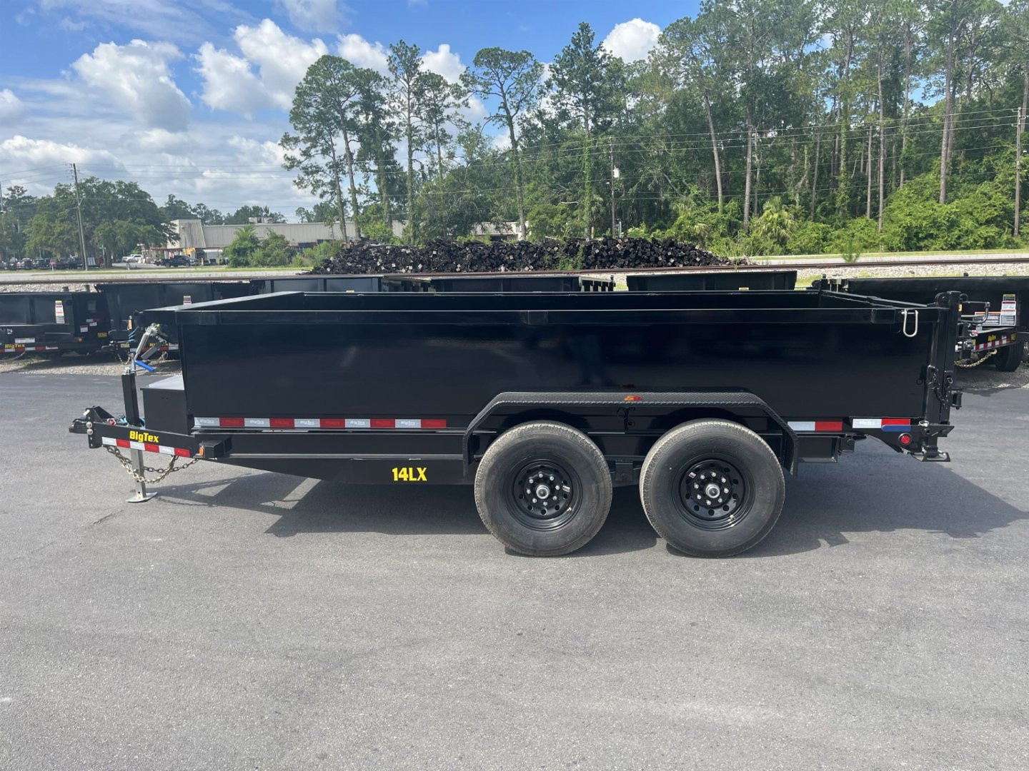 New 14LX-14C2A-BK BIG TEX 7' X 14' DUMP TRAILER W/ 2' SIDES