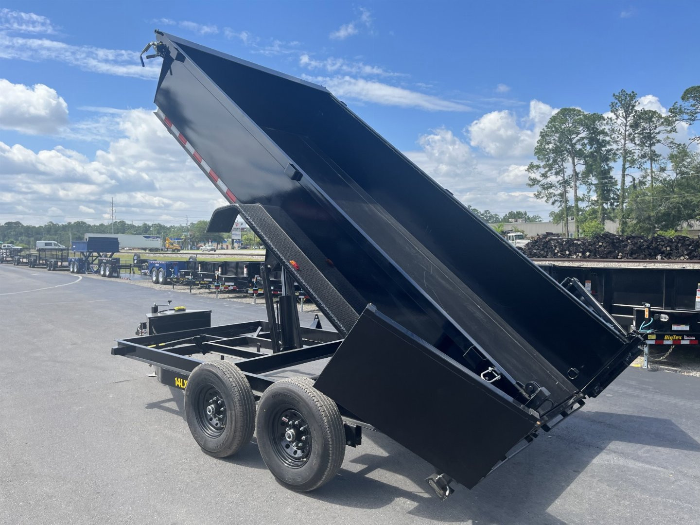 New 14LX-14C2A-BK BIG TEX 7' X 14' DUMP TRAILER W/ 2' SIDES