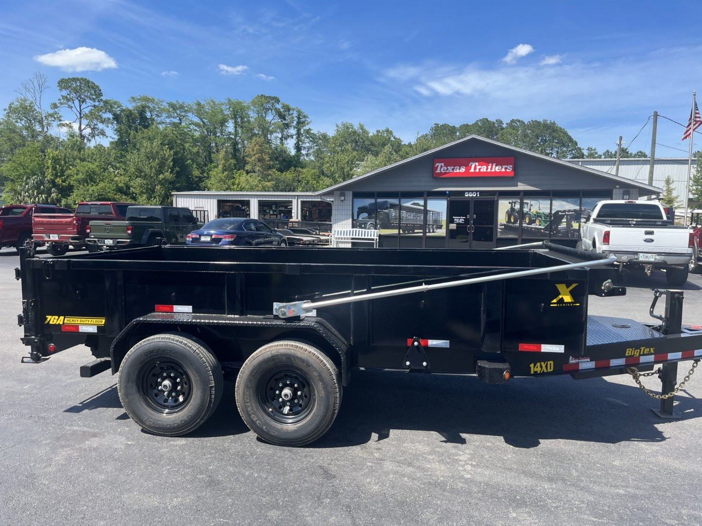 New 14XD-14C2A-BK BIG TEX 7' X 14' HEAVY DUTY DUMP TRAILER W/ 2' SIDES