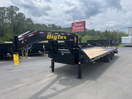 New 25GN-25D5A-MRBK BIG TEX 8.5' X 25' FLATBED TRAILER W/ UPGRADED TIRES