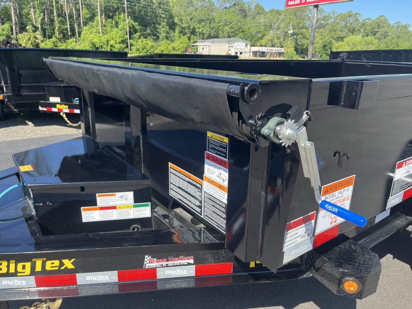 New 14LP-12BK6SIRPD BIG TEX 7' X 12' DUMP TRAILER W/ TARP & COMBO REAR GATE W/ 6' SLIDE IN RAMPS