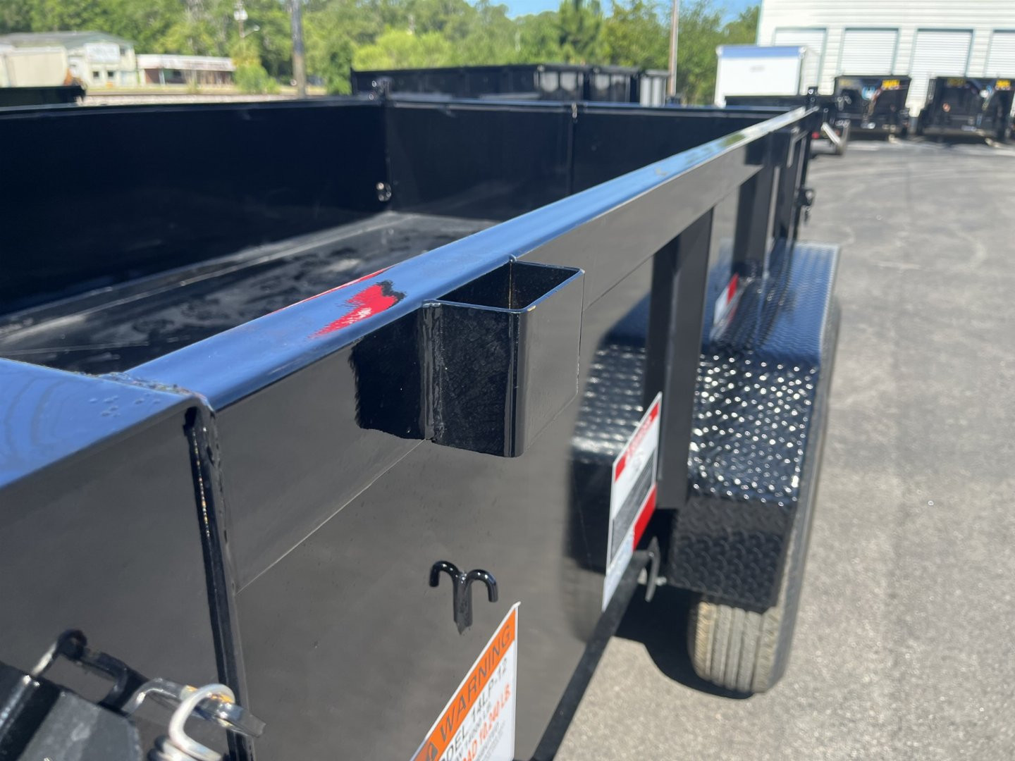 New 14LP-12BK6SIRPD BIG TEX 7' X 12' DUMP TRAILER W/ TARP & COMBO REAR GATE W/ 6' SLIDE IN RAMPS