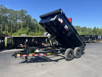 New 14LP-12BK6SIRPD BIG TEX 7' X 12' DUMP TRAILER W/ TARP & COMBO REAR GATE W/ 6' SLIDE IN RAMPS