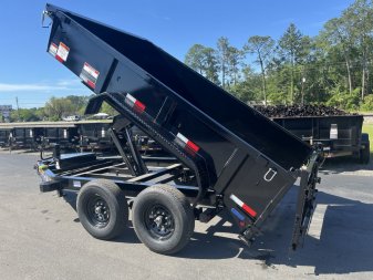 New 14LP-12BK6SIRPD BIG TEX 7' X 12' DUMP TRAILER W/ TARP & COMBO REAR GATE W/ 6' SLIDE IN RAMPS