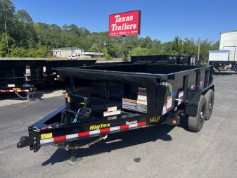 New 14LP-12BK6SIRPD BIG TEX 7' X 12' DUMP TRAILER W/ TARP & COMBO REAR GATE W/ 6' SLIDE IN RAMPS