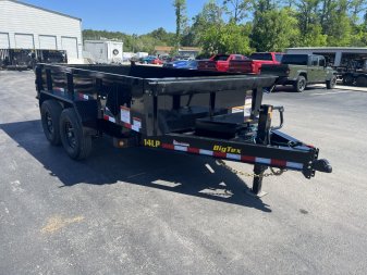New 14LP-12BK6SIRPD BIG TEX 7' X 12' DUMP TRAILER W/ TARP & COMBO REAR GATE W/ 6' SLIDE IN RAMPS