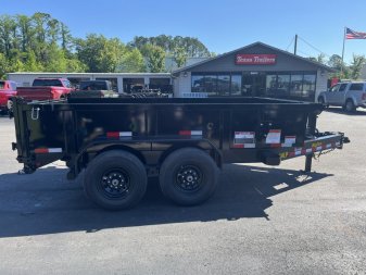 New 14LP-12BK6SIRPD BIG TEX 7' X 12' DUMP TRAILER W/ TARP & COMBO REAR GATE W/ 6' SLIDE IN RAMPS