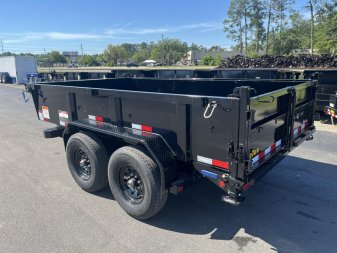 New 14LP-12BK6SIRPD BIG TEX 7' X 12' DUMP TRAILER W/ TARP & COMBO REAR GATE W/ 6' SLIDE IN RAMPS